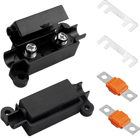 2PCS Midi Fuse Holders with 2PCS Midi Fuses for Cars 32V 30Amp 100Amp for Trucks, Buses, Caravans, Agricultural Construction Vehicles, Universal Car's Bolt-on Midi Fuses Accessories