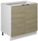 Vicco Küchenschränke Fame-Line, Eiche Paneel, 80 cm mit Regal, ohne Arbeitsplatte