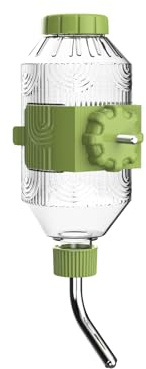 Pet Water Bottle [S17, 17oz] Hanging Dog Water Dispenser Kennel Plastic Drinker Kettle Feeder BPA Free Cage Crate Hutch Puppy Cat Rabbit (Guniea Pigs-Small Bunnies-Chinchillas)