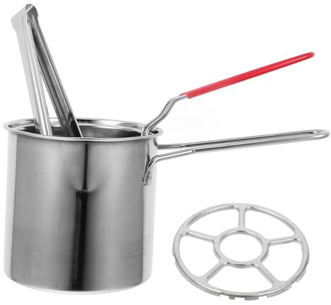 Homoyoyo 1set Mini Friggitrice Acciaio Inossidabile Con e Per Gas Pot Per Friggere e Olio Per e Domestica