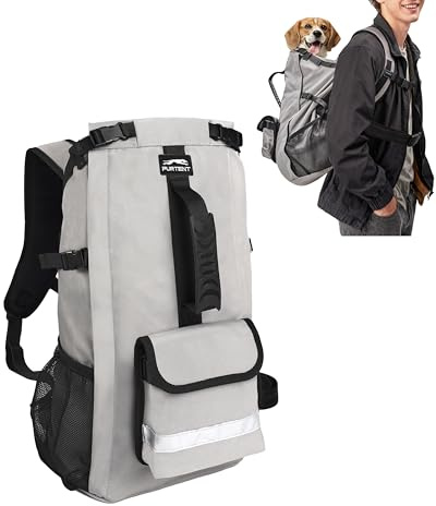 Dog Backpack for Small & Medium Dogs – 4-Layer Safety Pet Carrier with Thick Shoulder Straps, Detachable Waist Bag, Breathable Mesh & Storage Pockets for Travel & Hiking