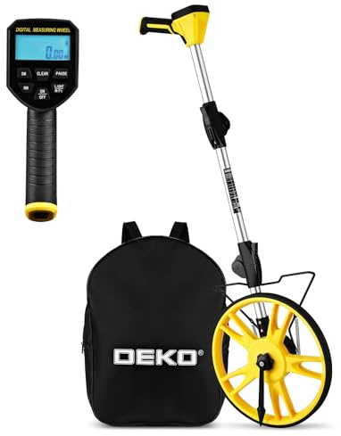 Measuring Wheel: DEKOPRO 4V Digital Measuring Wheel in Feet, 12.5 Inch 99,999Ft/ 99,999M Digital Display Folding Wheel Measurement Roller with Storage Bag