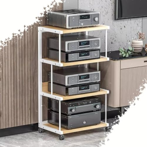 HiFi ljudstativ bärbar medialagringsställ hörnhylla 3/4 nivåer AV-skåp förstärkare stativ skivspelare hylla modern hemunderhållning nizer