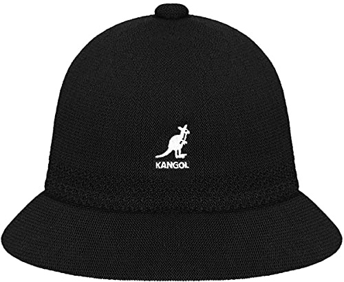 Kangol Tropic Ventair Snipe Bucket Hat Stoffhut Glockenhut Sommerhut Sonnenhut Damen - mit Futter Sommer Frühling-Sommer - S (54-55 cm) schwarz