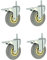 M12*30mm Gewindebolzen Lenkrollen Schwerlast 3‘‘/4‘‘/5‘‘ Gummiräder Still Lenkrollen Möbel & Industrieschiene 400kg Vorbaurollen zum Gerüst Werkbank Wagen Krankenhausbett 4 Stück