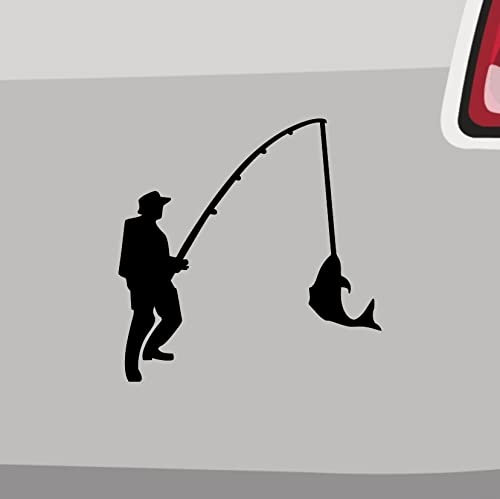 Angler Aufkleber 6 Größen 21 Farben- Sportfischen Köder Vorfächer Fische Spinner