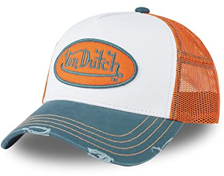 Cap Herren Anti-Reizung, Tracker Kappe Herren, Hunne, Bequem, Weiß/Orange, Einheitsgröße