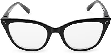 Contacta, Margot, Occhiali da Lettura per Donna, Montatura Resistente con Aste Flex e Finitura Lucida, Colore Nero, Diottrie +2,50, Confezione con Sacchetto Portaocchiali, 28g