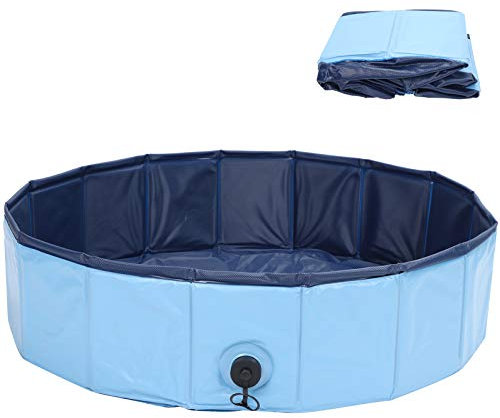 LIBOOI Piscina per cani portatile, piscina pieghevole per animali domestici, vasca da bagno pieghevole antiscivolo per animali domestici, per cani e gatti