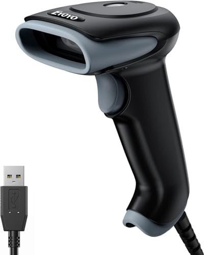 Eyoyo Lecteur Codes Barres 1D 2D, Handheld Wired USB douchette Code Barre QR PDF417 Data Matrix Barcode Scanner with USB Cable for PC Mac pour Mobile Payment, Convenience Store…