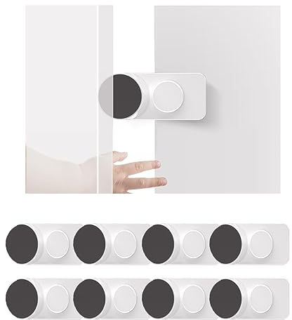 CMINGJ (8 Pack) Adjustable Door Guard Door Stop, Door slam Stopper, Finger Pinch Guard,Revolving Door Stopper for Baby Child Proofing, Anti Door slam, Pet Door Stopper, Easy to Install,White (8 Pack)