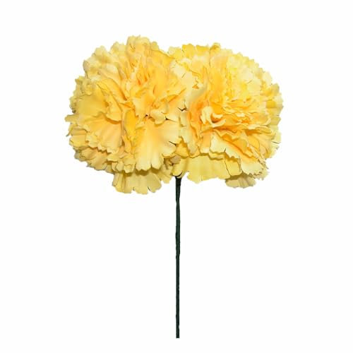 Flor compuesta por 2 claveles (AMARILLO)