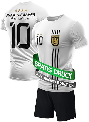 IIIII20Fo7IIIII Fussball Deutschland Trikot Em 2024 Kinder mit eigenem Namen personalisiert - Jungen National Fußball Kind Trikots - Jungs Fanartikel deutsche Nationalmannschaft TH5