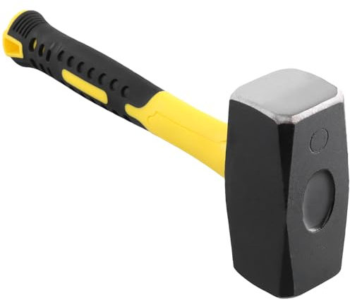 TAICHEUT 4lb/2kg Club Sledge Hammer with High Carbon Steel Head, Lump Hammer with Non-Slip Ergonomic Grip for Home Decoration Industrial Woodworking Operations