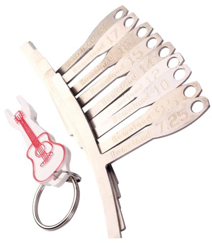 OFFSCH 9piezas Galgas De Radio Metálicas Para Diapasón De Guitarra De Luthier Con De Cadena De Color Aleatorio Plata