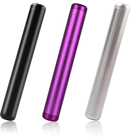 3 Tubes à Joint avec Boîte de Rangement,Tube Transport Odeurs Boîte Stockage,Tube de Transport Hermétique Tube Accessoires pour Joints (Noir,Argent,Violet)