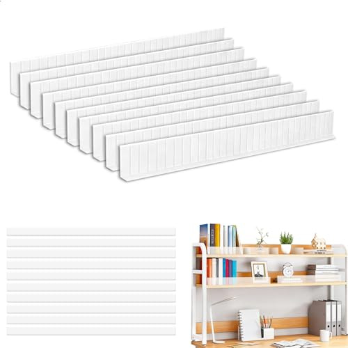 Organizer Cassetti 10 Pezzi Divisori Cassetti Separatore Cassetti, Tagliabile Divisori per Cassetto ai fini dello stoccaggio categorizzato e delle barriere protettive antiscivolo 40 × 4 × 1,3 CM
