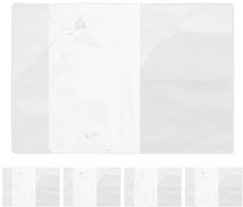 FOYTOKI Set 5 Pezzi Coperture per Passaporto Impermeabili in Pvc, Organizer Affidabile per Documenti e Passaporti, per Viaggi e Uso Domestico