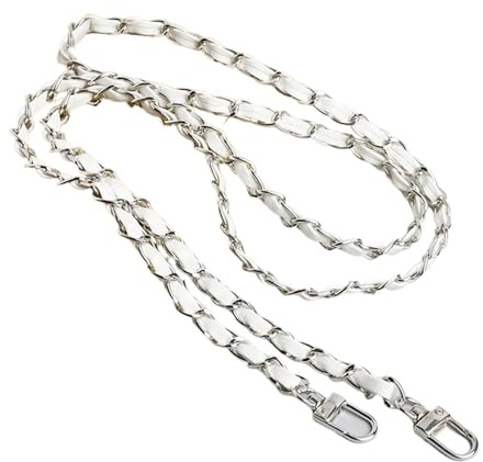 EWUHYFP Väskkedja för väskor, axelremsväska i PU-läder, 120 cm, med metallkedja, utbytbara, ryggsäcksbälten, tillbehör (färg: 4)