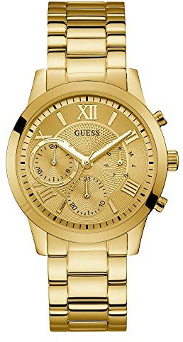 Guess Damen Multi Dial Uhr Solar mit Edelstahl Armband