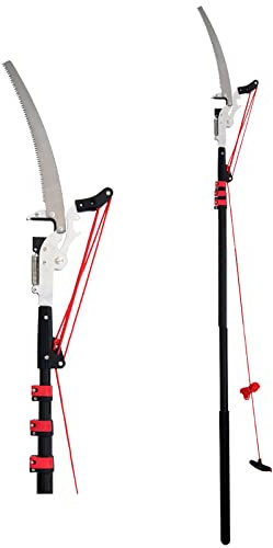 ATRNA Extendable Tree Pole Pruner, 18FT Telescopic Pole Saw, 6 Teeth, Steel Blade, 3kg