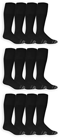 Fruit of the Loom Men's Dual Defense Socks, Odor Protection with Half Cushion, Multi-Packs