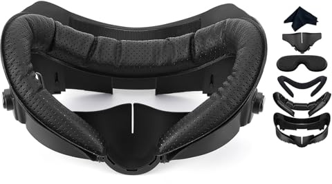 OKESYO Facial Interface für Meta Quest 3 Face Pad mit 2 Weichem Gesichtspolstern, Face Cover für Meta Quest 3 Zubehö, Schweißfester, Lichtblockierendem (Normales Modell)