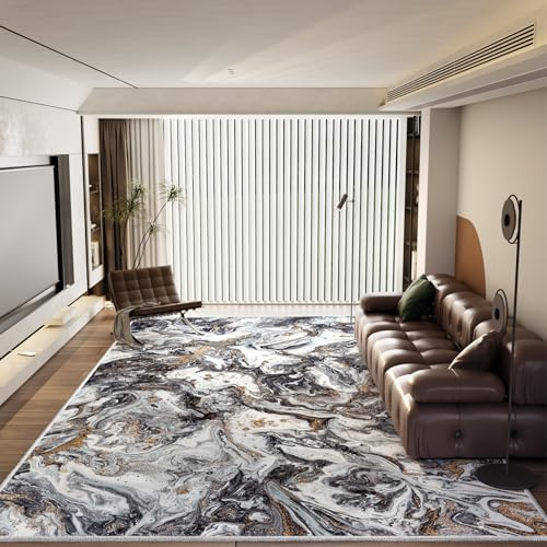 IKALIFE Washable Abstract Area Rug, 200 x 300 cm Short Pile Non Slip Rug | 10 mm thick sponge, Soft texture, Non-shedding, Easy care, Suitable for large living spaces, dining areas, family rooms