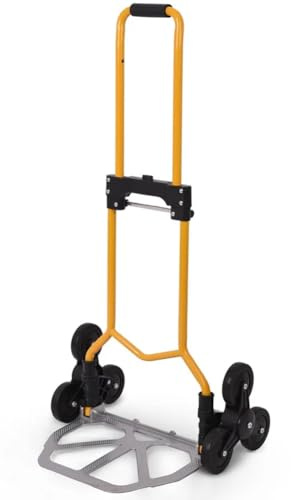 Stakmann Carrello Saliscale Portapacchi Pieghevole in Acciaio Portata Massima 70 kg, Sistema 3 Ruote, Salvaspazio per Trasporto Pacchi Allungabile, Ideale per Trasporti, Scatole, Valigie, Attrezzature
