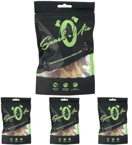 Snackomio Venandi Animal Croccanti Orecchie Di Coniglio Su Filetto Di Petto Di Anatra - Mastica Premium Per Cani,70G - 70 g (Confezione da 4)