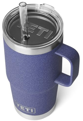 YETI Rambler Trinkbecher Mit Trinkhalmdeckel, Moon Dust, 25 oz (739 ml)