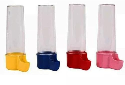 Canary Drinker Water Tube Feeder Silo Auto Dispensers 4 oz Each Acrylic Plastic 24 Drinkers Bulk
