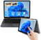 IUGNG 10,95 Zoll großes 2-in-1-Notebook mit Touchscreen,Yoga 360° drehbar N100 Notebook PC Leichtgewicht/1920x1200IPS, 16GB DDR4,512GB SSD,Tastatur mit Hintergrundbeleuchtung (Grau, 512)
