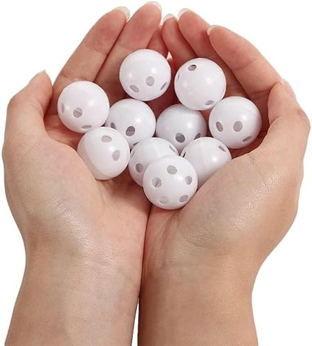 10 Pcs White Rattle Balls Inserts Rattle Box Repair Doll Noise Maker Noise Maker Insert Rattle for Animal Puppet Doll Pet Rattles and Plush Rings