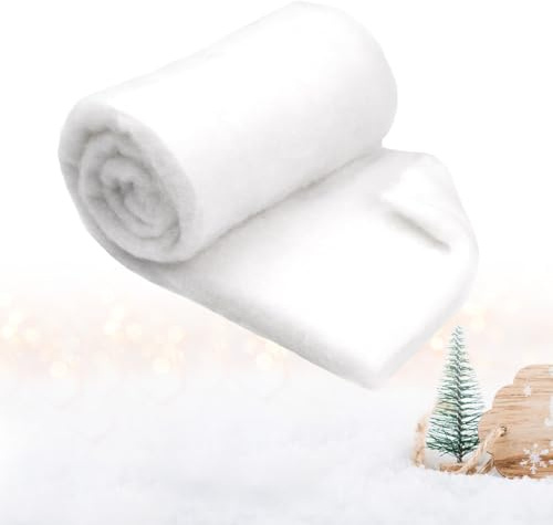Xbessc Coperta di Neve Artificiale di Natale, Ispessita Bianca Tappeto di Neve Finta, Interni Decorazioni Natalizie Morbida, Esposizioni Invernali e Decorazioni per Feste, 240 x 80 cm