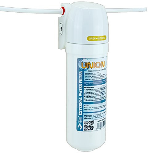 UNION 4. universeller Wasserfilter für SBS Kühlschrank ersetzt alle externen Kühlschrankfilter mit 1/4Zoll (6,35mm) Schlauch. Set: Filter, Filterkopf, Wasserschlauch