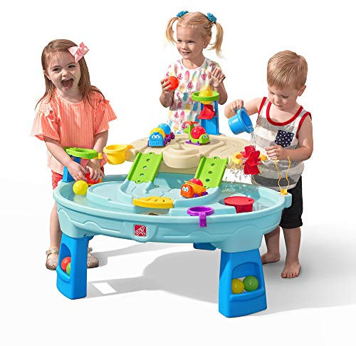 Step2 Ball Buddies Wasserspieltisch mit Bällen | Wassertisch mit 23-teiligem Zubehörset | Garten Wasser Spieltisch für Kinder oder Indoor Bälle Tisch