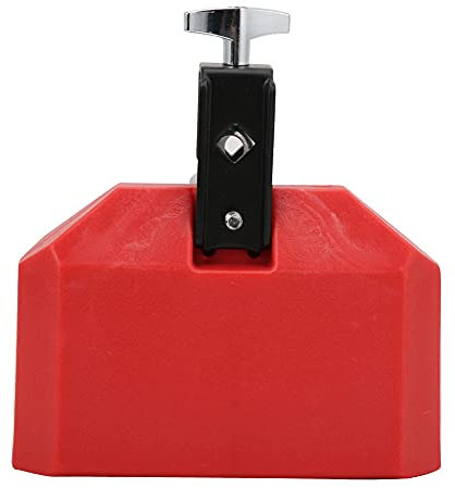 Cloche de Vache de Fabricant de Bruit, Cloche de Vache en Plastique d'abs portative Belle Cloche d'apparence pour Le Mariage pour Le kit de Batterie à Percussion(Poisson en Bois Rouge)