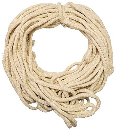 Rollo de 30 metros de repuesto redondo de algodón de 1/4 pulgadas para lámpara de aceite, lámpara de berger, lámpara de aceite Dietz