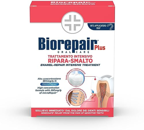 Biorepair, Desensibilisierende Behandlung, Behandlung für empfindliche Zähne, Reparatur von Nagellack, spezifische Behandlung, 50 ml mit Beißen im Lieferumfang enthalten