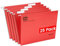 LOUFOGEI Hängeregister A4, 25 Stück hängeregister Mappen mit Tabs und Einsätzen, 230 gsm Manila-Papier Hängemappen A4 für Buero, Schule Organizer Akten (Rot)
