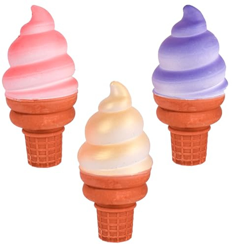 Ice Cream Chalk Set, 3 Piece Jumbo Sidewalk Chalk, Washable, Non-Toxic For Arts and Crafts for Kids Ages 3+