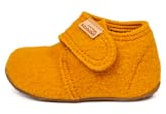 Living Kitzbühel Weiche Baby Hausschuhe aus Schurwolle | Atmungsaktive Krabbelschuhe | rutschfeste Lauflernschuhe für Jede Jahreszeit | Handgefertigt in Europa inca Gold, 26