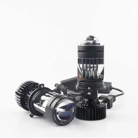 Avfpra Juego De Faros Delanteros Lente De Proyector LED H4, Lentes Bi-LED H4, Bombilla Para Automóvil, Haz Alto/bajo, LHD, RHD, Faro Delantero De 12V Faro Delantero(Y3,LHD)
