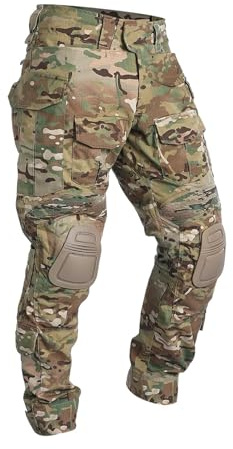 PBTMCD Pantalones Tácticos De Combate G3 For Hombre con Rodilleras, Pantalones De Camuflaje, Pantalones De Entrenamiento For Caza Al Aire Libre(M)