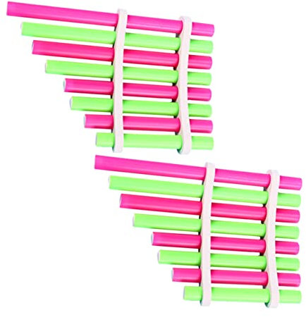 Toyvian 2 Set Bunte Hausgemachte Pan Hausgemachte Panflöte Student Wissenschaft Experiment PanflöTe Bastelset Kinder FüR Experimente Und Kreative Entfaltung