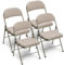 Gartenstühle Stapelbar 4er set Balkonstuhl Campingstuhl Klappbar Stapelstuhl Klappstuhl Outdoor Stühle für Gärten Innenhöfe Balkon Restaurants, Metall Gartenstuhl bis 150 kg Belastbar mit Stoff-Kissen