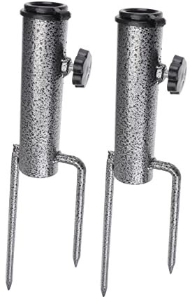 TOYANDONA 2pièces Ancre De Parasol Piquets pour Parasol De Plage Base Support Ancre Noir Lot