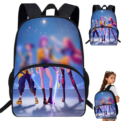 Sac à Dos K P0p De-m0n Hun-ters, Sac a Dos Enfant Maternelle pour Fille, Sac à Dos Enfant, Sac à Dos Pour Cartable Maternelle, Sac À Dos K P0p Dem0n, Scolaire d'enfants Réglable Sacs D'école