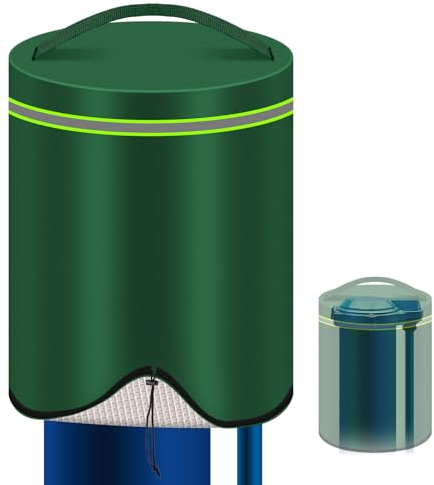 Panggae Well Head Cover & Pressure Tank Covers, Winter Freeze Protection Water Well Cover, 600D Oxford Cloth with Reflective Strip, Well Covers for Yard Decorative (16Dia x 32H)